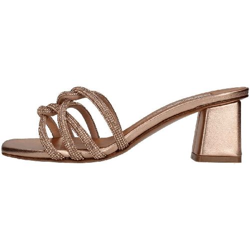 ALBANO SCARPE SANDALO SANDALI TACCO DONNA ALBANO A3111 PELLE RAME ORIGINALE PE 2022 Colore Beige,Taglia 41
