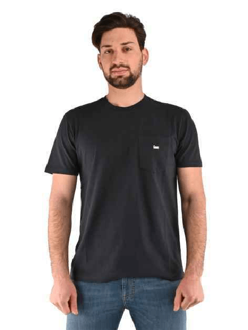 WOOLRICH MAGLIA T SHIRT UOMO WOOLRICH POCKET CFWOTE0060MRUT2926 NERO ORIGINALE PE 2022 Colore Nero,Taglia L