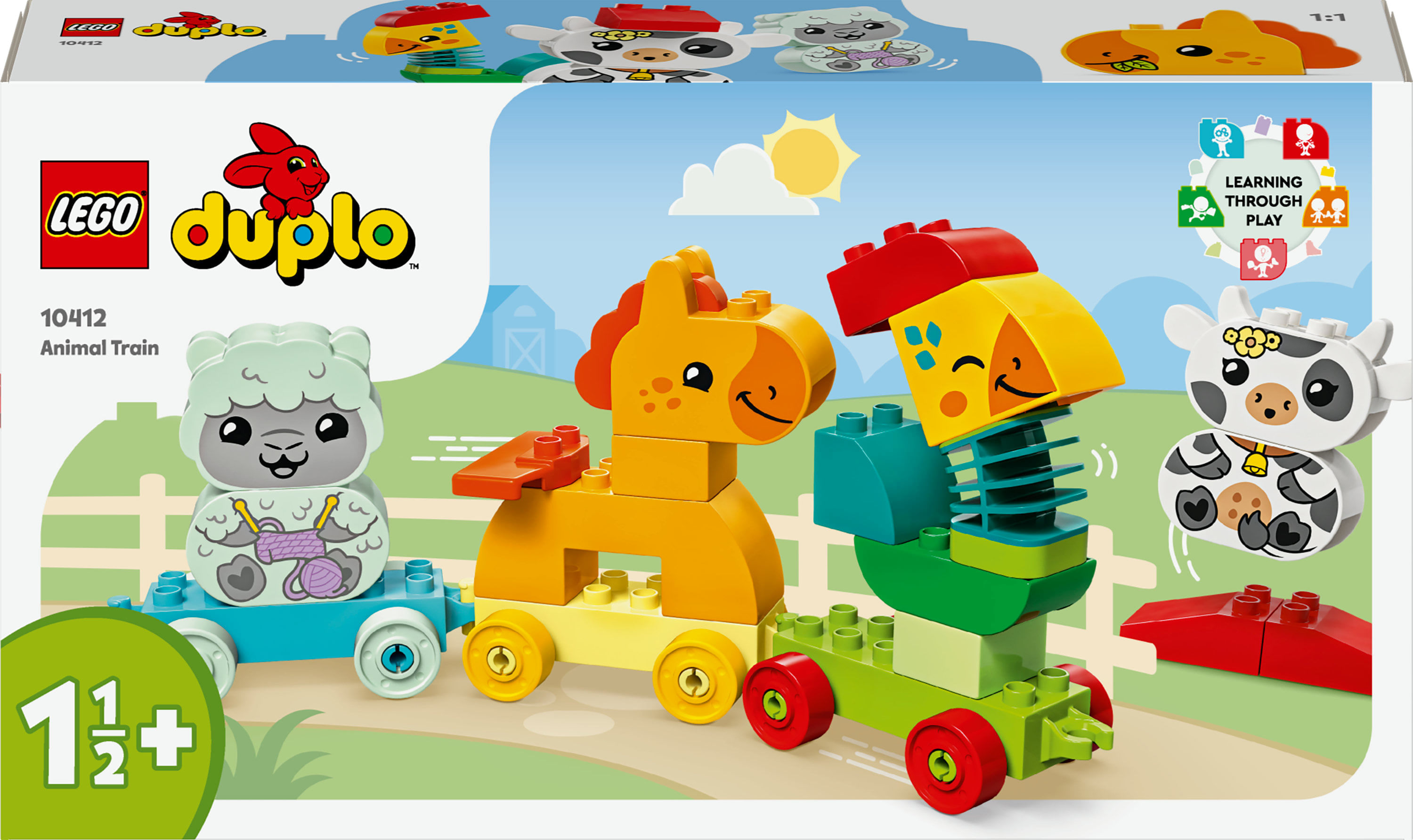 LEGO DUPLO 10412 Il Treno degli Animali, Giochi per Bambini da 1.5 Anni LEGO DUPLO Il treno degli animali
