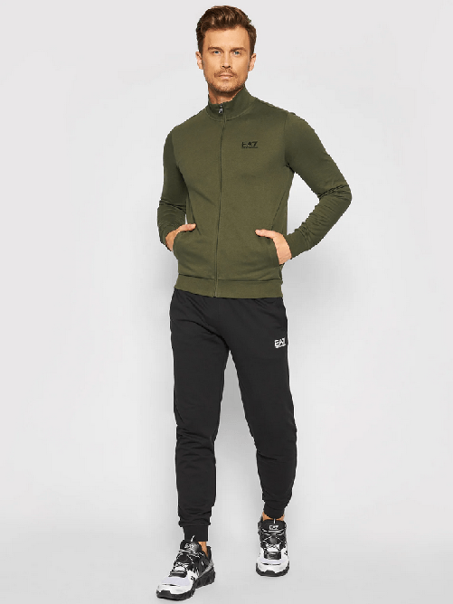 EA7 EMPORIO ARMANI TUTA TUTE UOMO EA7 EMPORIO ARMANI 8NPV51 PJ05Z COTONE VERDE ORIGINALE PE 2022 Colore Verde,Taglia 3XL