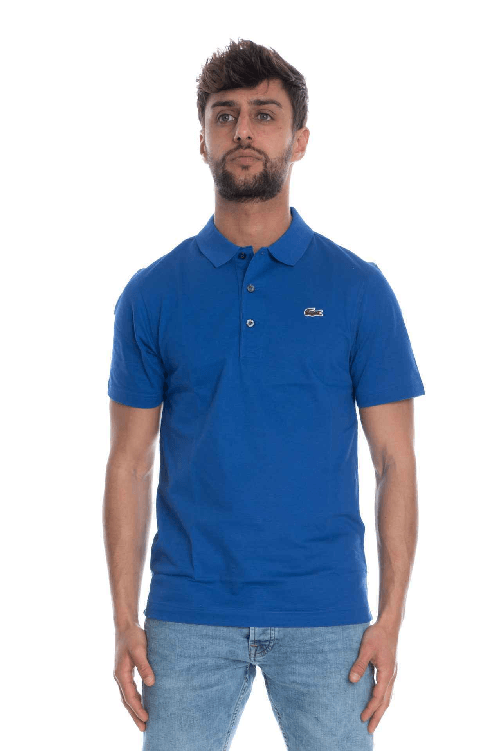 LACOSTE MAGLIA POLO T SHIRT UOMO LACOSTE L1230 00 S6N GG2807 COTONE BLU ORIGINALE PE Colore Blu,Taglia XS