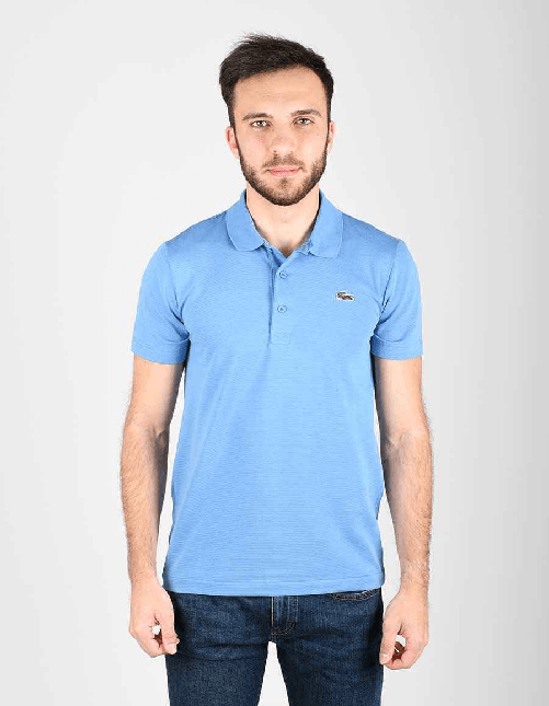 LACOSTE MAGLIA POLO T SHIRT UOMO LACOSTE DH2881 00 GQD 419012 COTONE CELESTE ORIGINAL PE Colore Blu,Taglia M