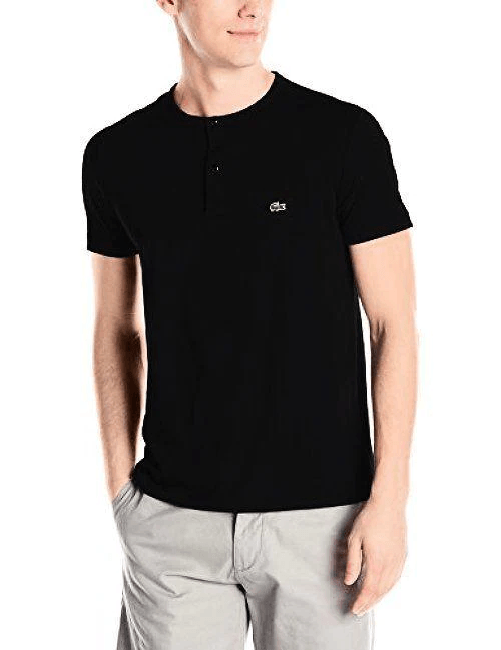LACOSTE MAGLIA T SHIRT UOMO LACOSTE TH0884 00 31 419202 COTONE NERO ORIGINALE PE 2022 Colore Nero,Taglia 3XL