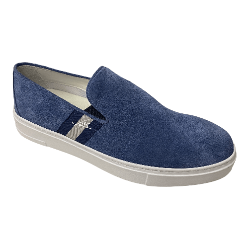 UGO ARCI SCARPE MOCASSINO CASUAL SLIP ON UOMO UGO ARCI 140 PELLE AVION ORIGINALE PE Colore Blu,Taglia 42