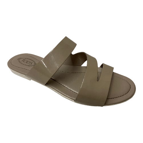 TOD'S SCARPE SANDALO SANDALI DONNA TODS XXW0OV0T680OW0C415 PELLE BEIGE ORIGINALE PE Colore Beige,Taglia 37 1/2