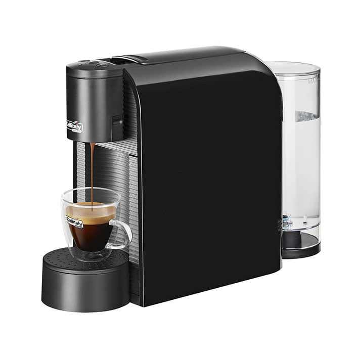 Caffitaly Macchina per Caffe' Volta S36R 15 Bar 0.7 Litri Funzione Clean con 30 Capsule Borbone Nero Caffitaly Volta Automatica Macchina per caffè a c
