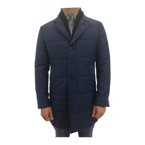 MONTECORE GIUBBINO CAPPOTTO UOMO MONTECORE 2320I423 172533 LANA BLU ORIGINALE AI Colore Blu,Taglia IT 58