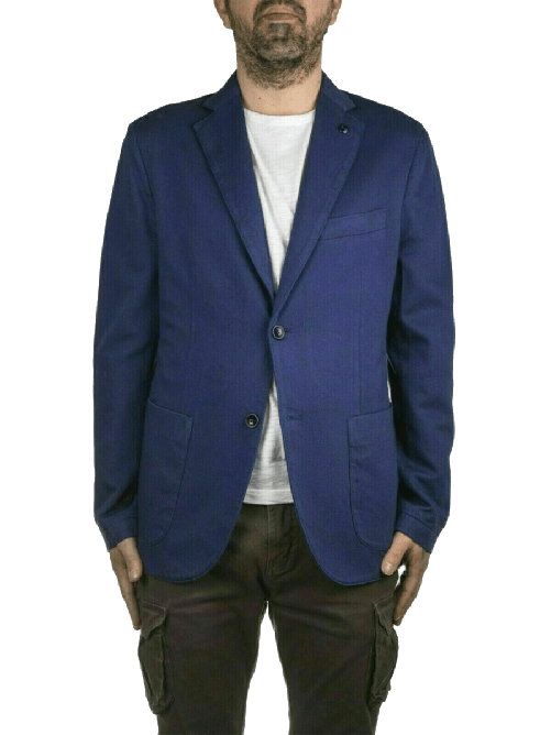 HARMONT & BLAINE GIACCA GIACCHE UOMO HARMONT E BLAINE V00262 COTONE 800 BLU ORIGINALE PE Colore Blu,Taglia IT 50