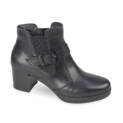 VALLEVERDE SCARPE STIVALI TRONCHETTO DONNA VALLEVERDE 49356 PELLE NERO ORIGINALE AI 2023 Colore Nero,Taglia 41