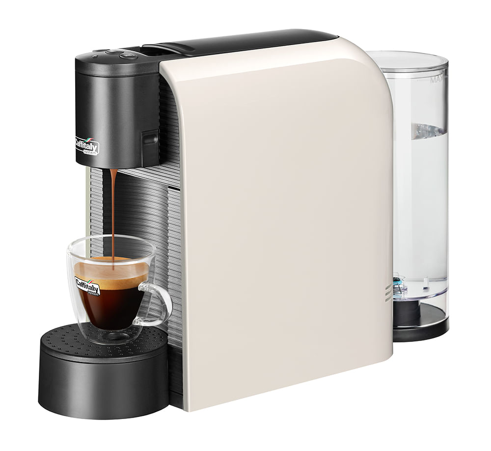 Caffitaly Macchina per Caffe' Volta S36R 15 Bar 0.7 Litri Funzione Clean con 30 Capsule Borbone Bianco Caffitaly Volta Automatica Macchina per caffè a