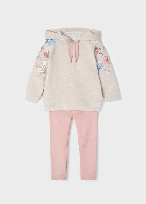 MAYORAL SET COMPLETO FELPA LEGGINGS BAMBINA MAYORAL 4768 COTONE BEIGE ORIGINALE AI 2023 Colore Beige,Taglia 7 anni