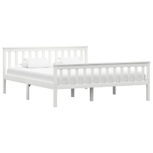 VidaXL Giroletto senza Materasso Bianco 160x200 cm in Legno di Pino