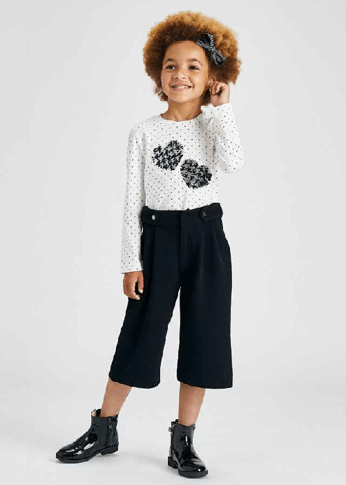 MAYORAL PANTALONE PANTALONI BAMBINA MAYORAL 4576 NERO ORIGINALE AI 2022 Taglia 7 anni,Colore Nero