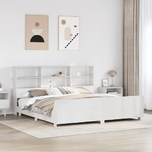 VidaXL Giroletto senza Materasso Bianco 180x200 cm Legno Massello Pino