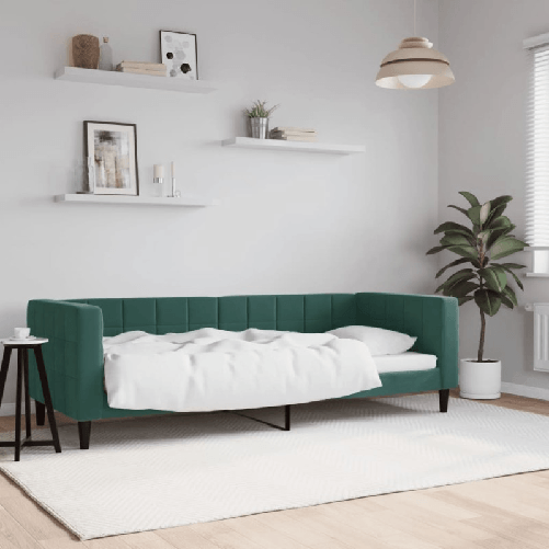 VidaXL Letto da Giorno Verde Scuro 80x200 cm in Velluto