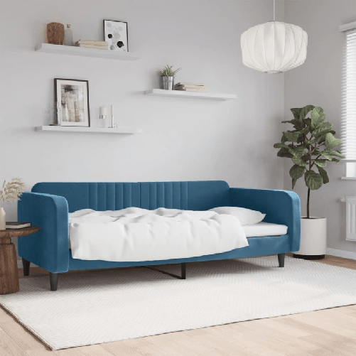 VidaXL Letto da Giorno Blu 90x200 cm in Velluto