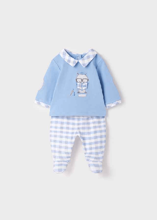 MAYORAL COMPLETO GHETTINA MAGLIA NEONATO MAYORAL 1594 70 BLU ORIGINALE PE 2022 Colore Blu,Taglia 0 / 1 mesi