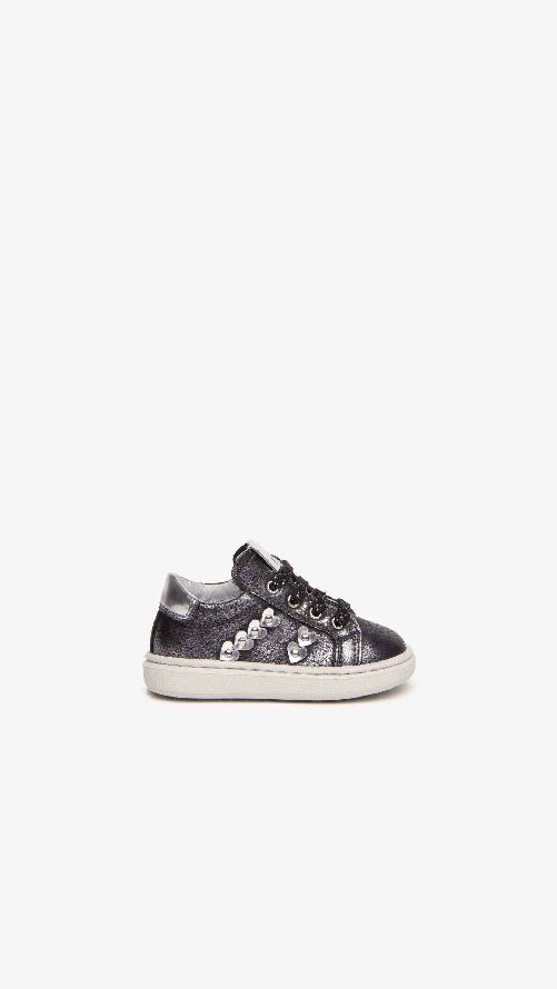 NERO GIARDINI SCARPE SNEAKERS BIMBA NERO GIARDINI KIDS I021541F PELLE 105 GRIGIO ORIGINALE AI Colore Grigio,Taglia 27