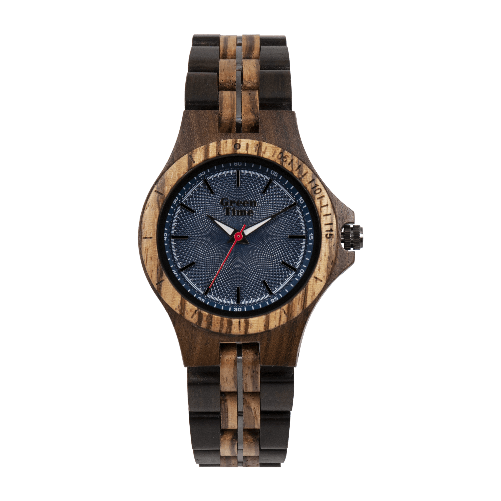 GREEN TIME OROLOGIO QUARZO TEMPO DONNA GREEN TIME ZW135C 36 LEGNO BLU ORIGINALE AI 2024 Colore Blu,Taglia Unica