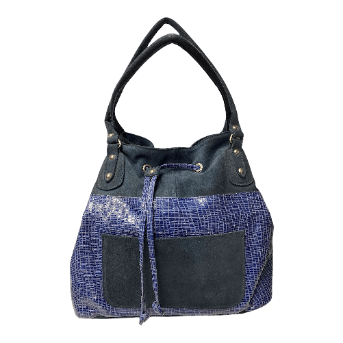 REGINA SCHRECKER BORSA BORSE DONNA REGINA SCHRECKER 509 PELLE BLU ORIGINALE PE Colore Blu,Taglia Unica