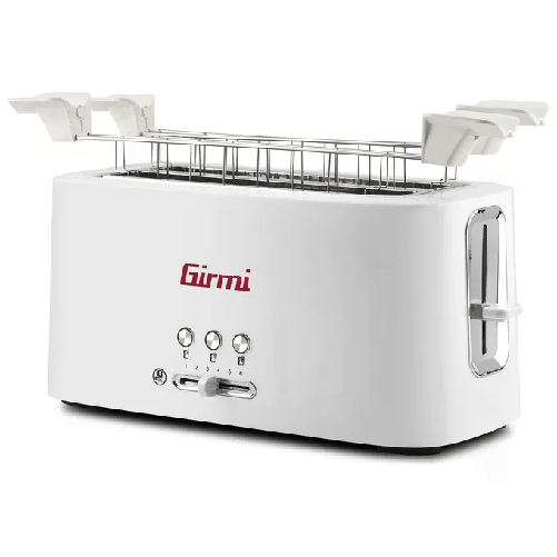 Girmi tp91 tostapane 4 fette 1630w bianco con 6 livelli doratura e scongelamento Girmi TP91 4 fetta/e 1630 W Bianco