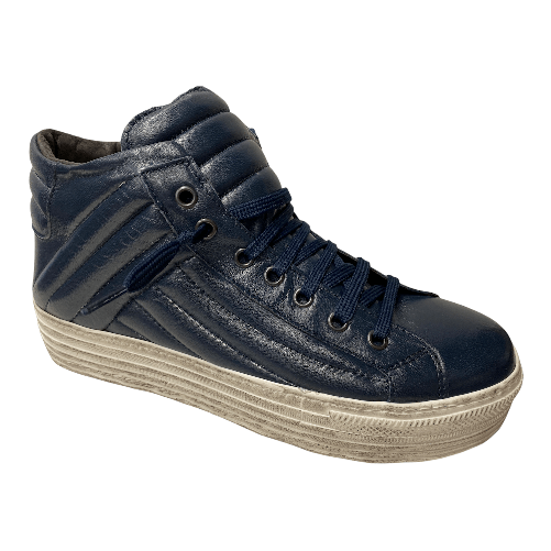 KNOCK-OUT SCARPE SNEAKERS CASUAL ZEPPA DONNA KNOCK OUT 3032 PELLE BLU ORIGINALE AI Colore Blu,Taglia 38