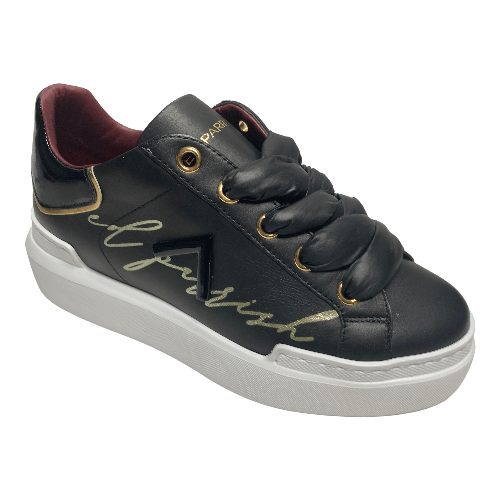 ED PARRISH SCARPE SNEAKERS DONNA EDD PARRISH SARAH CKLD CA45 PELLE NERO ORIGINALE AI Colore Nero,Taglia 37