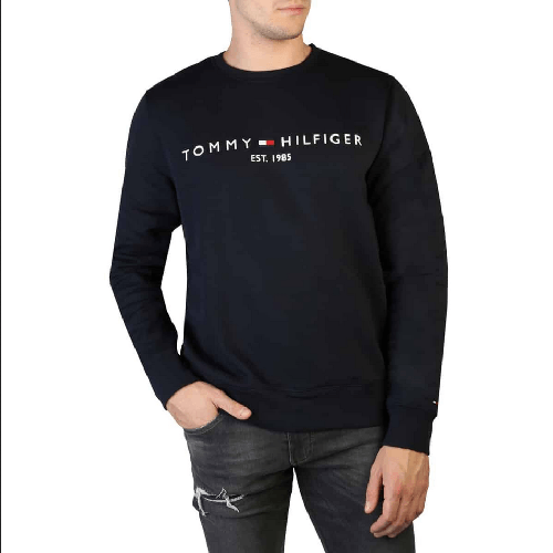 TOMMY HILFIGER MAGLIA FELPA UOMO TOMMY HILFIGER MW0MW11596 COTONE NERO ORIGINALE AI 2023 Colore Nero,Taglia S