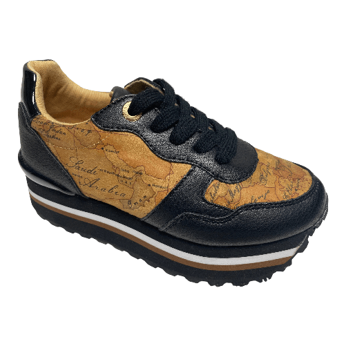 ALVIERO MARTINI I CLASSE SCARPE SNEAKERS BAMBINA ALVIERO MARTINI CAM810 PELLE NERO ORIGINALE AI Colore Nero,Taglia 31