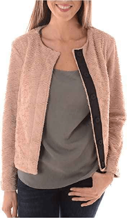 VERO MODA GIACCA ECO PELLICCIA DONNA VERO MODA FRAN BLAZER 10139178 ROSA ORIGINALE AI Colore Rosa,Taglia IT 38