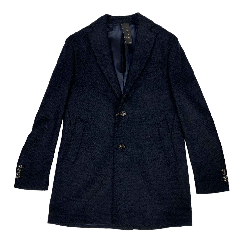CAPANI CAPPOTTO CAPPOTTI UOMO CAPANI MONOPOLI BALE DIAG LANA BLU ORIGINALE AI Colore Blu,Taglia IT 52