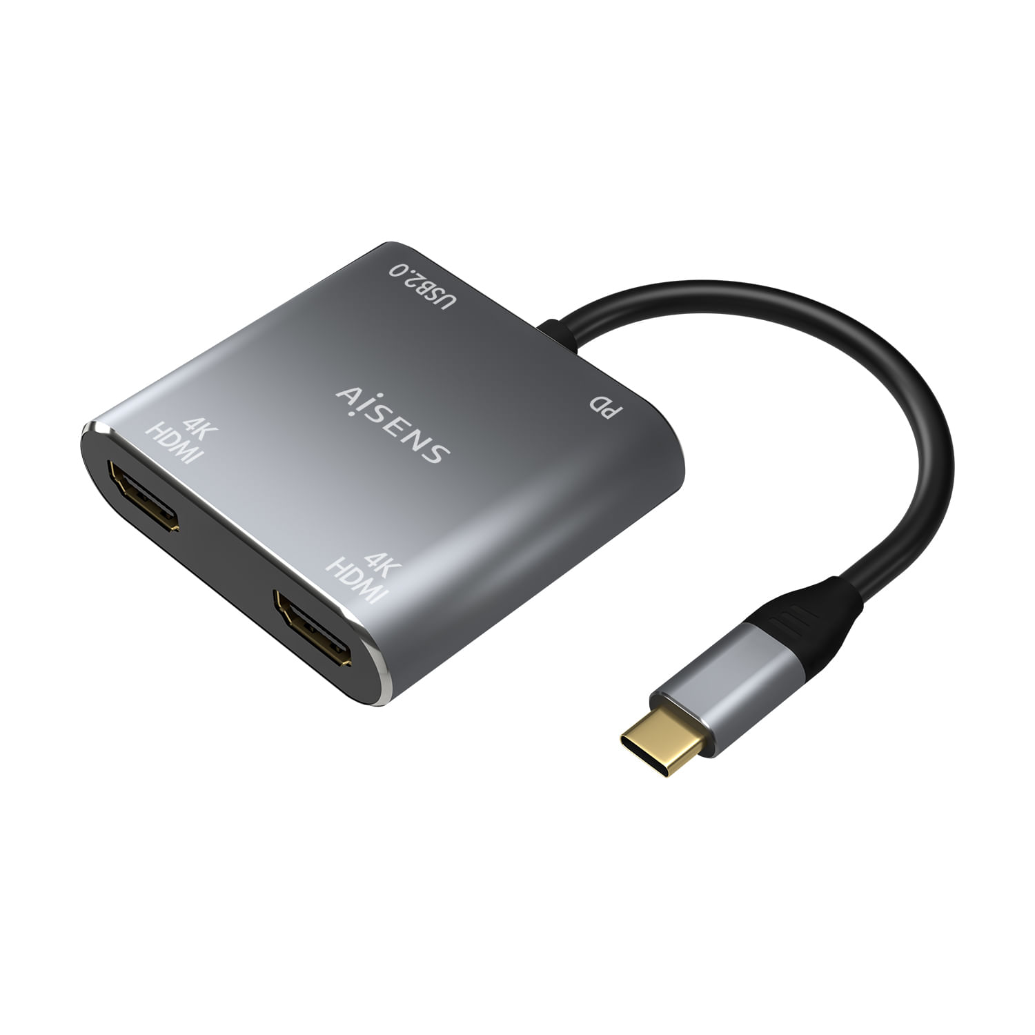 AISENS A109-0625 cavo e adattatore video 015 m USB tipo-C Grigio AISENS A109-0625 adattatore grafico USB 3860 x 2160 Pixel Grigio