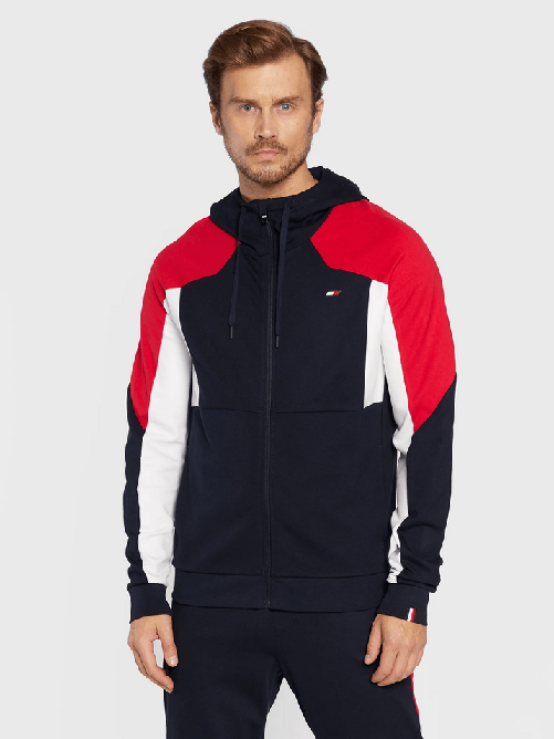 TOMMY HILFIGER MAGLIA FELPA UOMO TOMMY HILFIGER MW0MW25424 BLU ORIGINALE AI 2023 Colore Blu,Taglia L