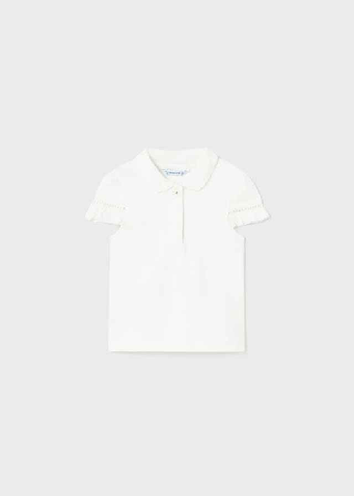 MAYORAL MAGLIA POLO T SHIRT NEONATA MAYORAL 1191 COTONE BIANCO ORIGINALE PE 2023 Colore Bianco,Taglia 24 mesi