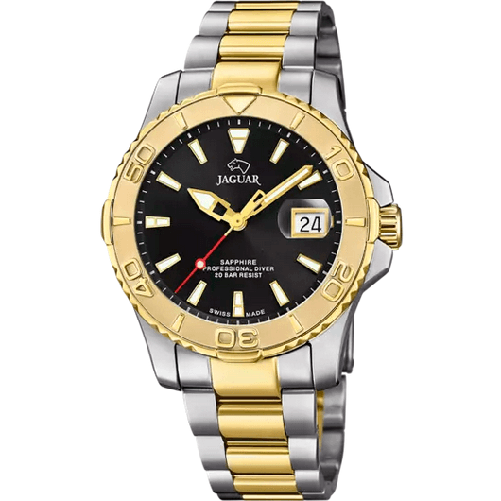 JAGUAR OROLOGIO ANALOGICO DATA UOMO JAGUAR J970 3 ACCIAIO 40 NERO ORIGINALE AI 2024 Colore Nero,Taglia Unica