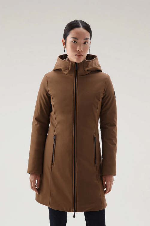 WOOLRICH GIUBBOTTO PARKA DONNA WOOLRICH FIRTH CFWWOU0480FRUT2735 7218 ORIGINALE AI 2024 Colore Marrone,Taglia XL