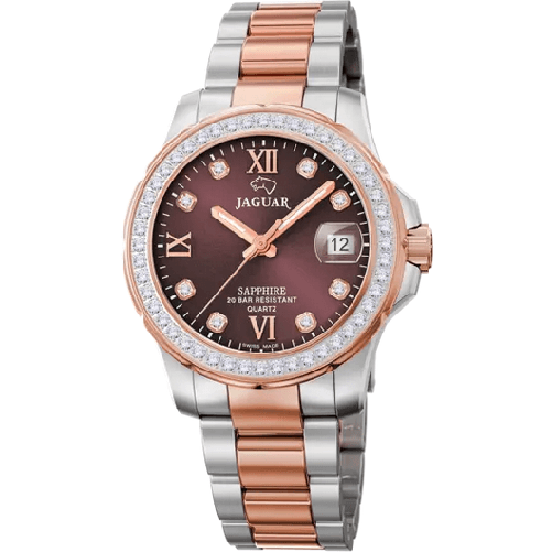 JAGUAR OROLOGIO DONNA ANALOGICO DATA DONNA JAGUAR J894 2 MARRONE ORIGINALE PE 2025 Colore Marrone,Taglia Unica