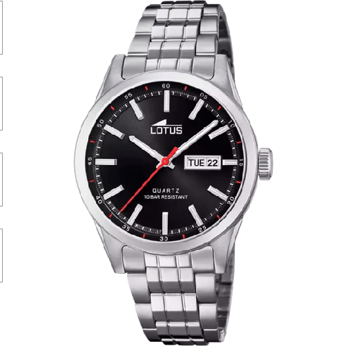 LOTUS OROLOGIO ANALOGICO UOMO LOTUS 18670 4 ACCIAIO NERO 42 ORIGINALE PE 2023 Colore Nero,Taglia Unica