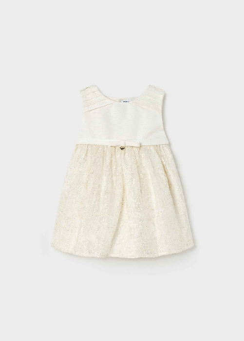 MAYORAL VESTITO ABITO CERIMONIA NEONATA MAYORAL 1947 BEIGE ORIGINALE PE 2023 Colore Beige,Taglia 12 mesi