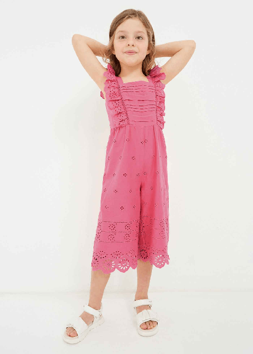 MAYORAL TUTA TUTE VESTITO BAMBINA MAYORAL 3845 COTONE ROSA ORIGINALE PE 2023 Colore Rosa,Taglia 6 anni
