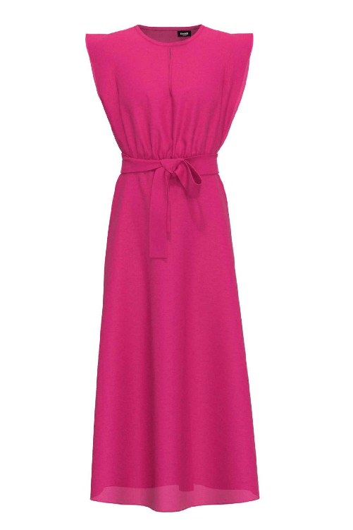 EMME MARELLA ABITO VESTITO DONNA EMME MARELLA ECRU 23 522105342 LINO FUCSIA ORIGINALE PE 2023 Colore Rosa,Taglia IT 42