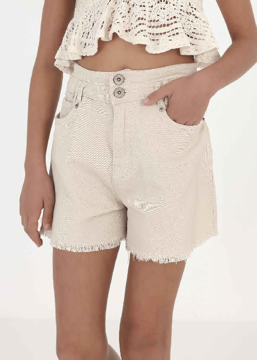 MAYORAL PANTALONCINO SHORT RAGAZZA MAYORAL 6239 COTONE BEIGE ORIGINALE PE 2023 Colore Beige,Taglia 16 anni