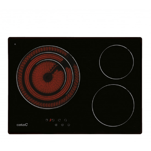 CATA TT 5003 /G Nero Da incasso 60 cm Ceramica 3 Fornello(i) Cata Piano Cottura in Vetroceramica Cata TT5003/G 60 cm 5700 W