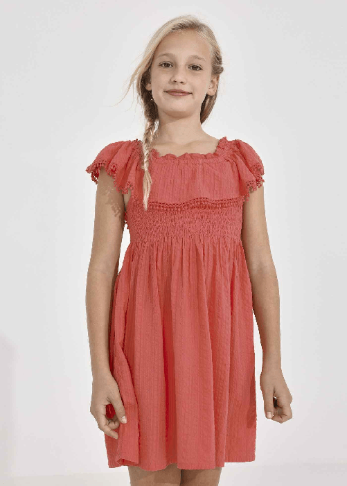 MAYORAL ABITO VESTITO ABITI RAGAZZA MAYORAL 6924 COTONE ARANCIO ORIGINALE PE 2023 Colore Arancio,Taglia 14 anni