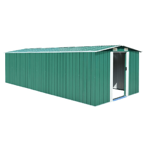 VidaXL Casetta da Giardino 257x580x181 cm in Metallo Verde
