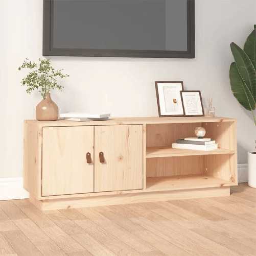 VidaXL Mobile Porta TV 105x34x40 cm in Legno Massello di Pino