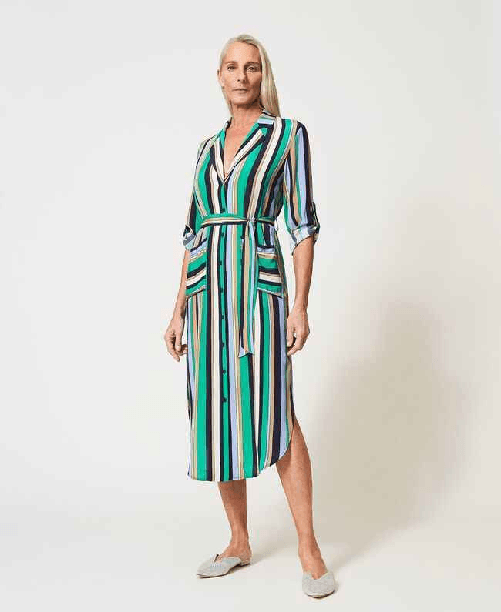 TWINSET ABITO LUNGO VESTITO CERIMONIA DONNA TWINSET 211MT2040 VERDE ORIGINALE AI Colore Verde,Taglia S