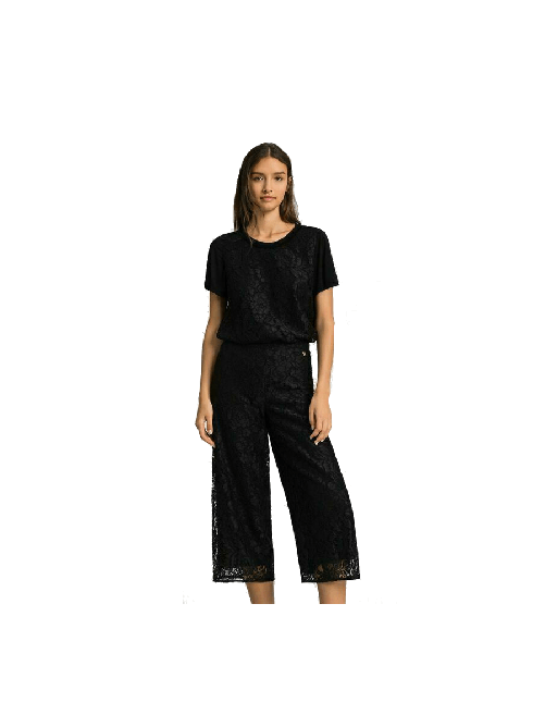 TWINSET PANTALONE PANTALONI PALAZZO DONNA MY TWIN TWINSET 192MP2491 NERO ORIGINALE AI Colore Nero,Taglia L