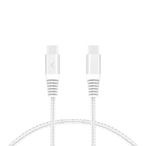 KSIX Cavo USB-C con USB-C KSIX Bianco