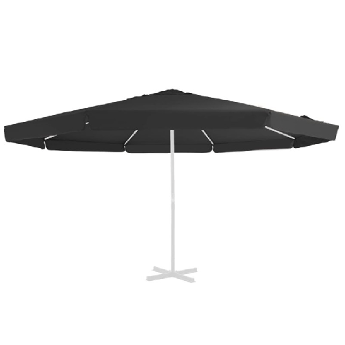 VidaXL Telo di Ricambio per Tenda da Sole Nero 500 cm